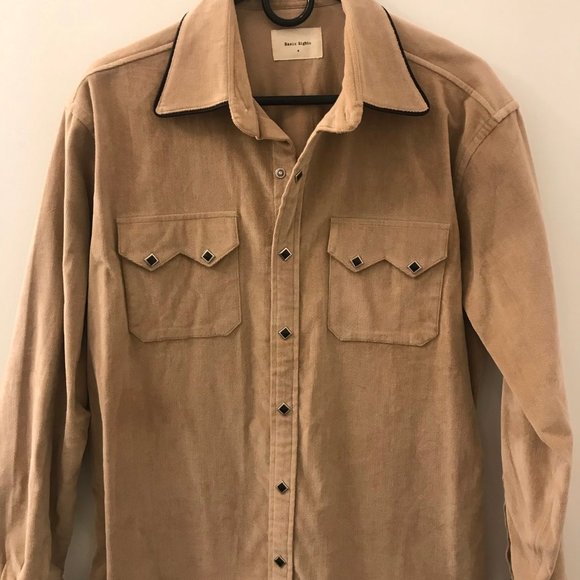 Basic Rights Men's Dusty Pink Western Shirt (Med) - Picture 2 of 4